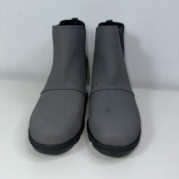 Sorel Joan Of Arctic Wedge II Chelsea Booties Size Youth 4 Quarry Gray - Picture 5 of 13